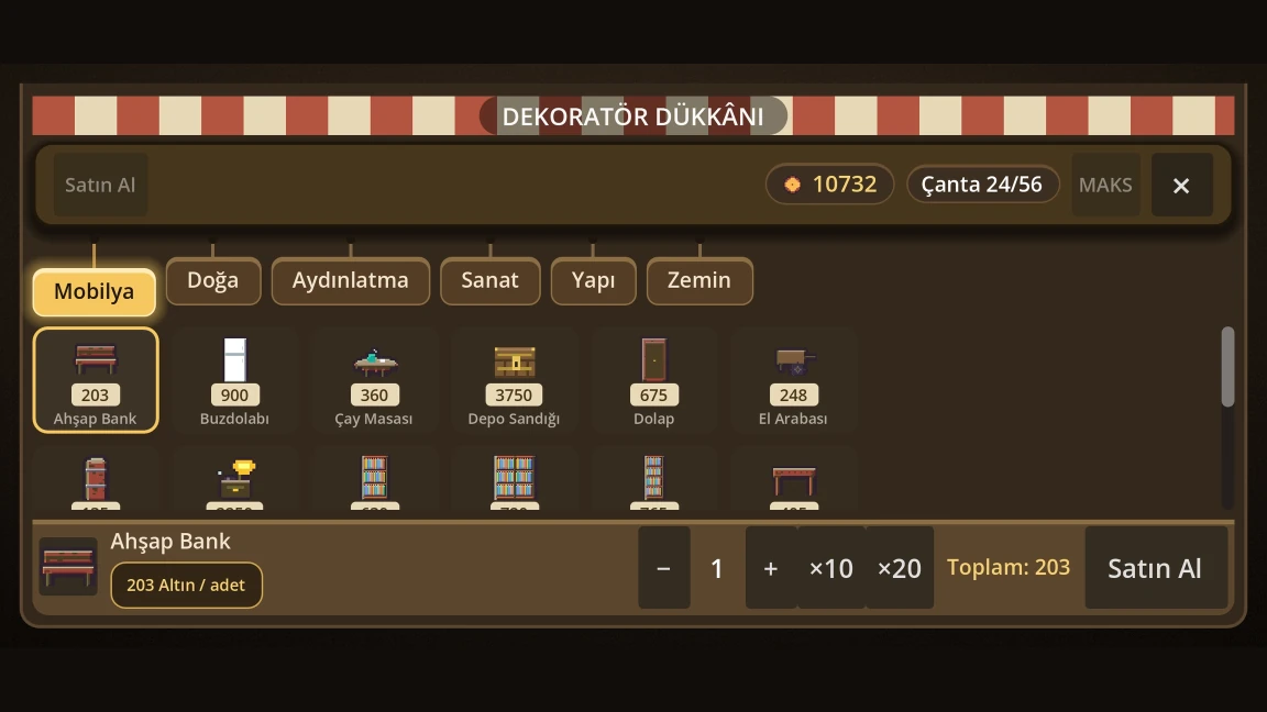 Dekoratör dükkânı.
