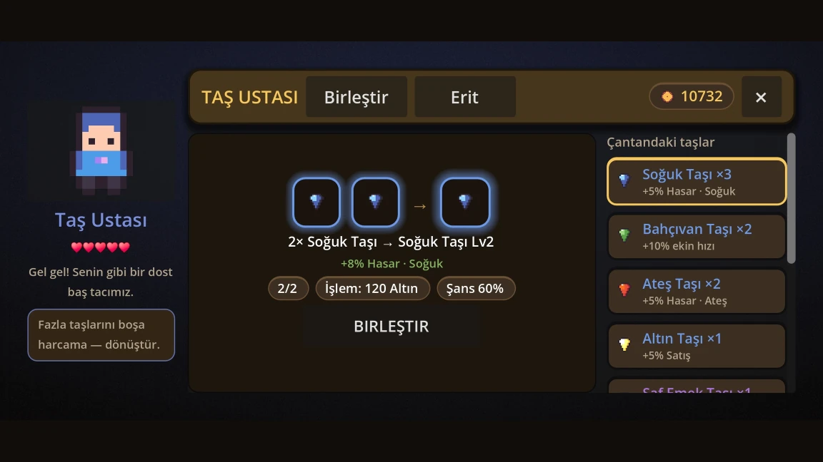 Taş Ustası paneli.